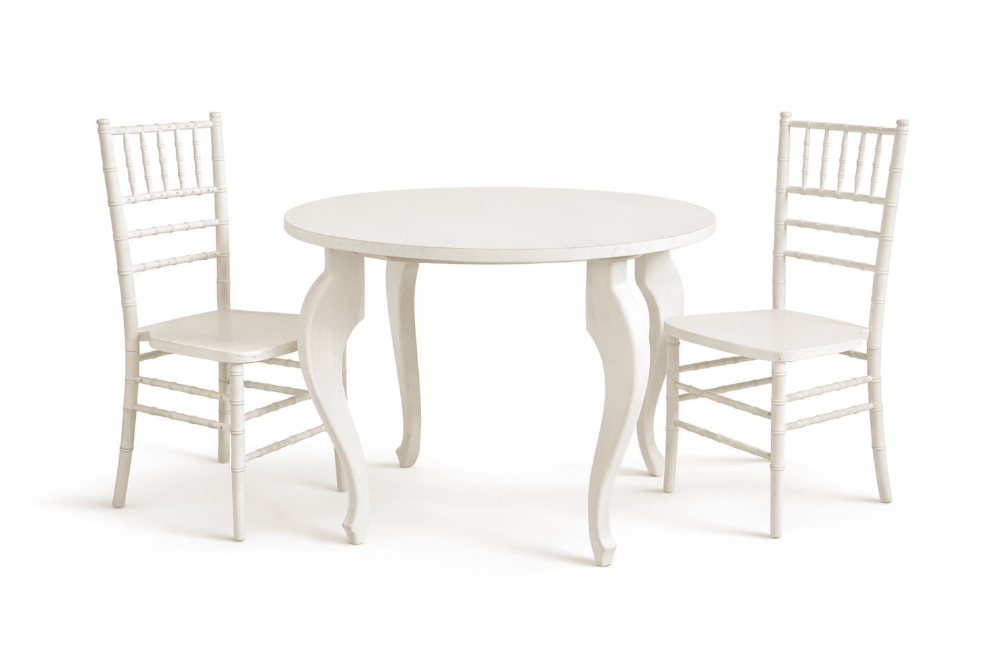 Louis XV style round wooden table for wedding reception and private dining setups