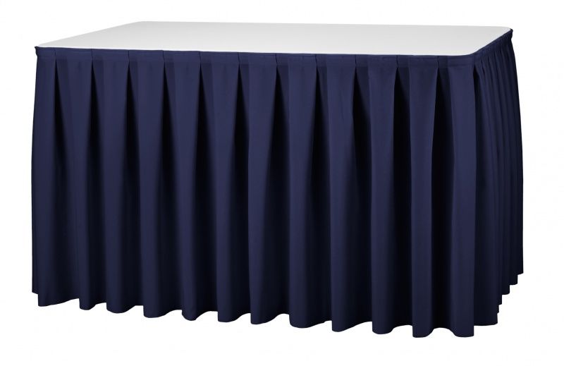 Galda svārki – tumši zili, ar samta efektu