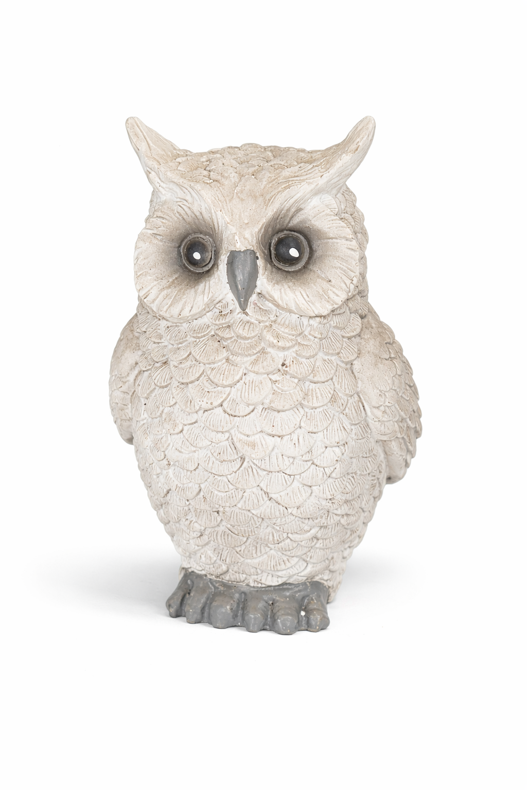 Affordable Christmas decorations rental Riga, budget owl figurine hire Latvia, 16cm winter forest owl prop Riga, cost effective holiday table decor Baltic, casual winter styling props.