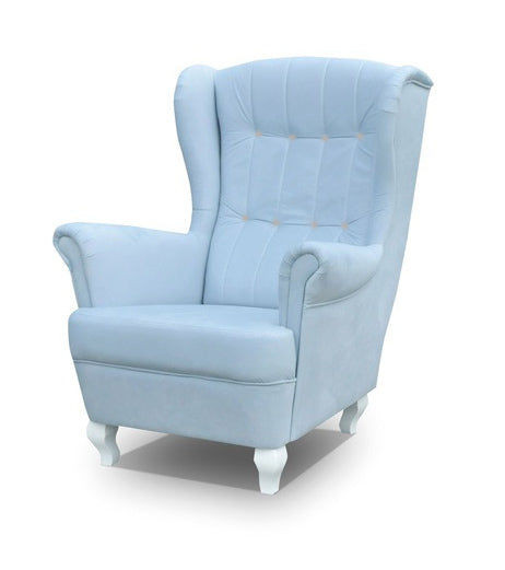 Sofa velvet armchair baby blue