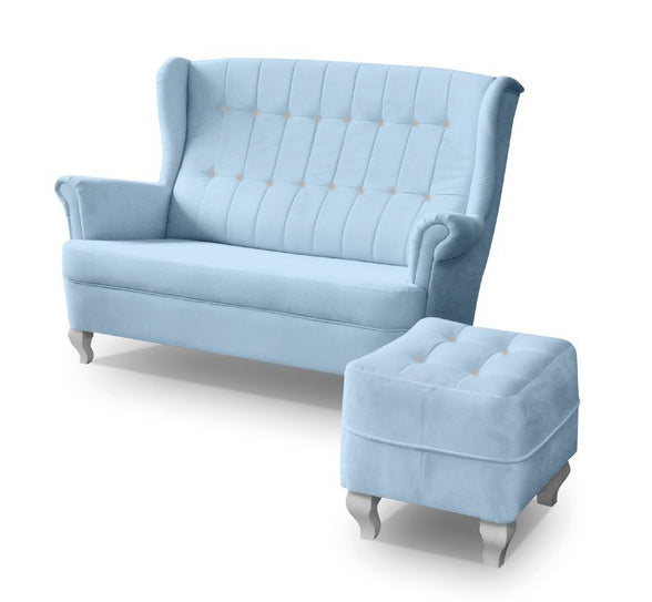 Sofa velvet baby blue