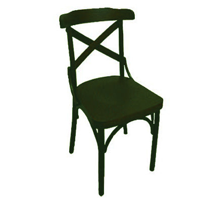 Cross back Viena chair green