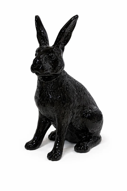 Фигура Заяц черный глянцевый