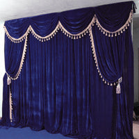 Портьеры бархатные темно-синие