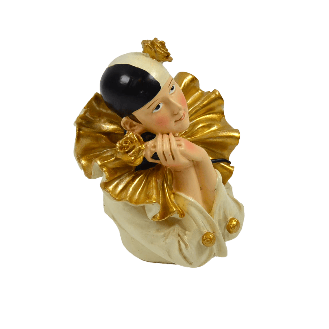 Pierrot Ceramic Figurine – Harlequin Collection Decor (15 cm)