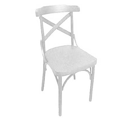 Cross back Viena chair white