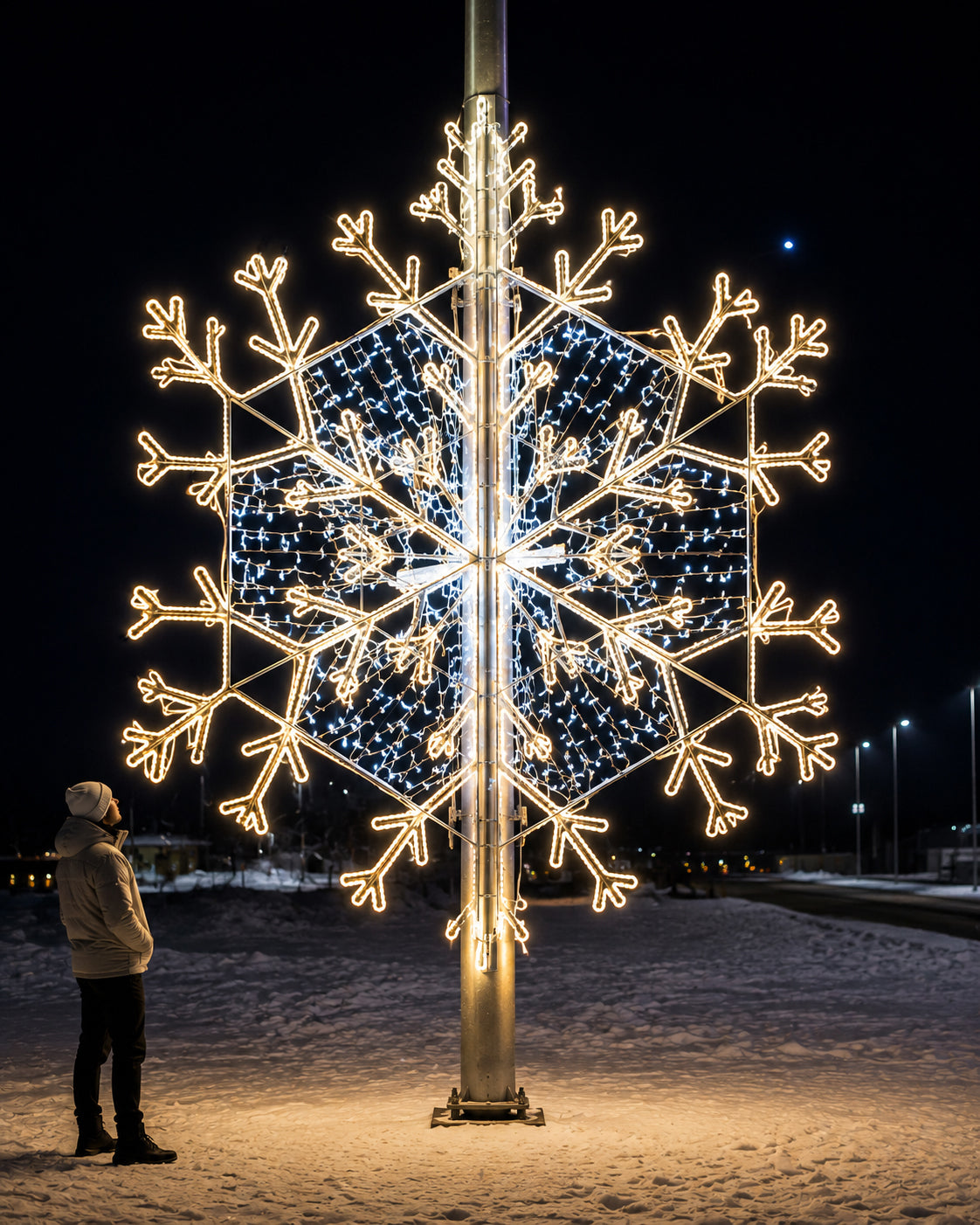 Giant 3D snowflake 6m