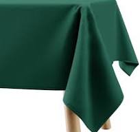 Tablecloth round deep green