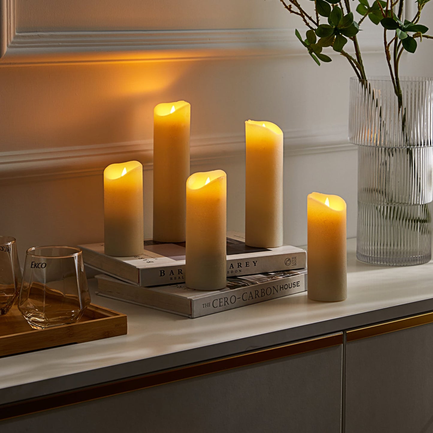Led light wax imitation candle