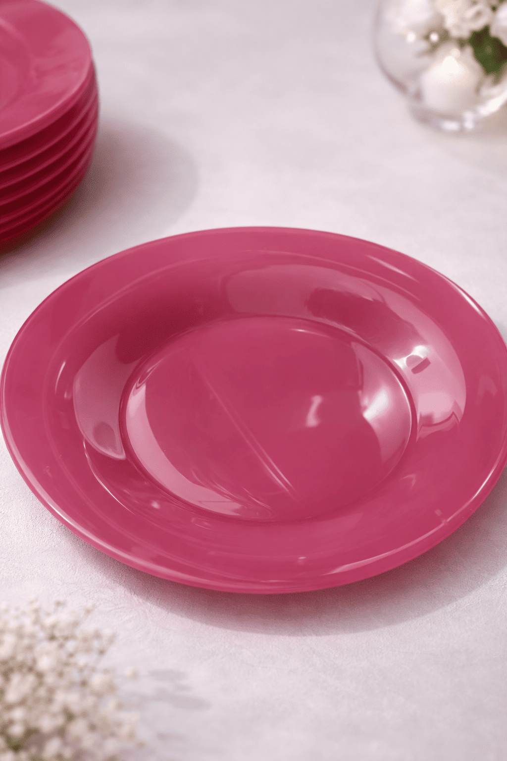 pink glass plate for hire latvia 7sky