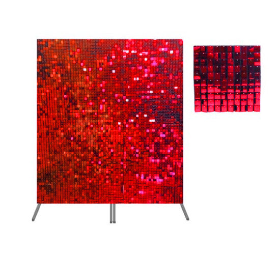 Foto zona. Mirdzošā siena sarkans