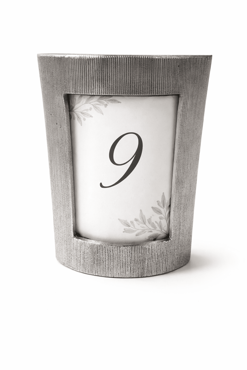 Silver Curved Ceramic Table Number Frame