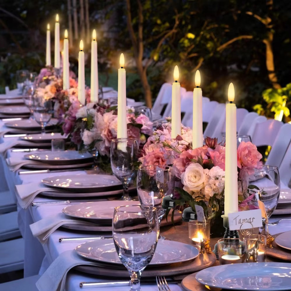 Led light taper tall candles