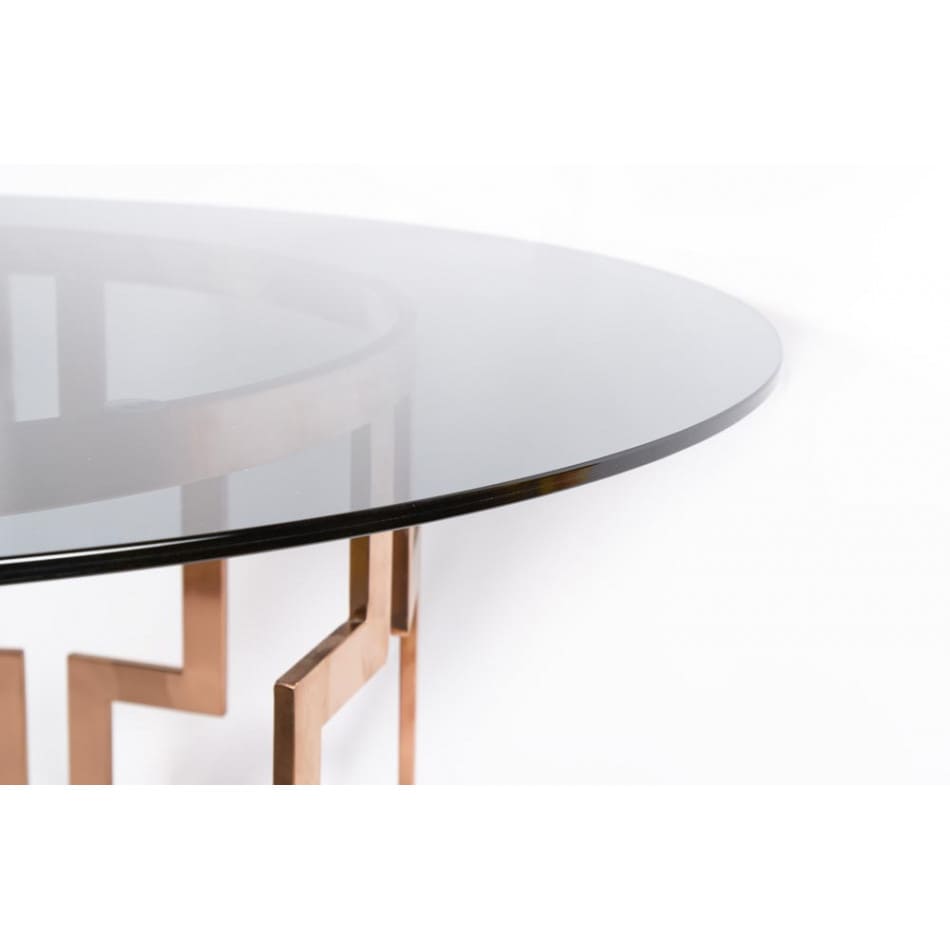Round Glass Top Gold Metal Table – Cake/Lounge Table