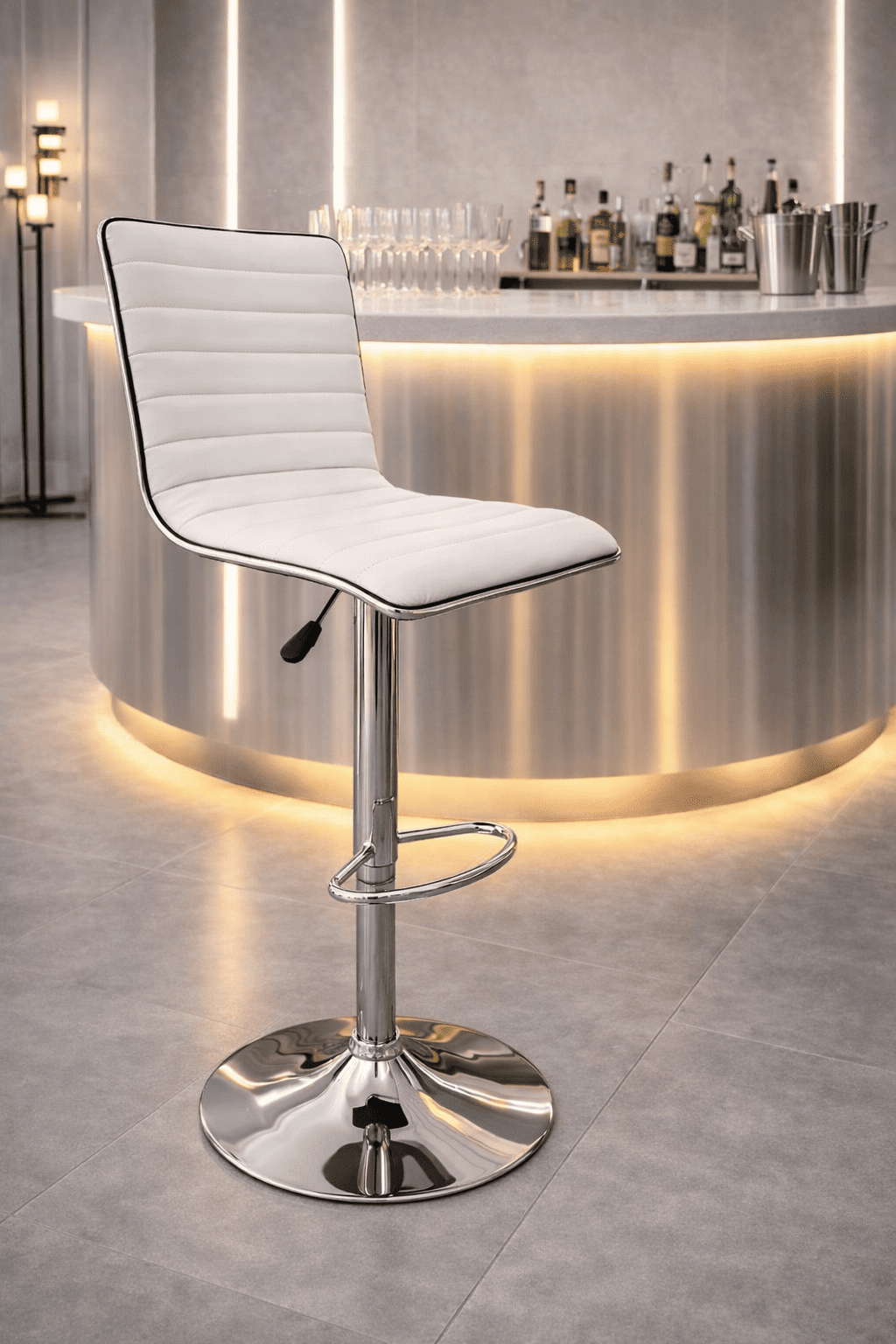 Large modular silver bar for weddings galas and corporate events