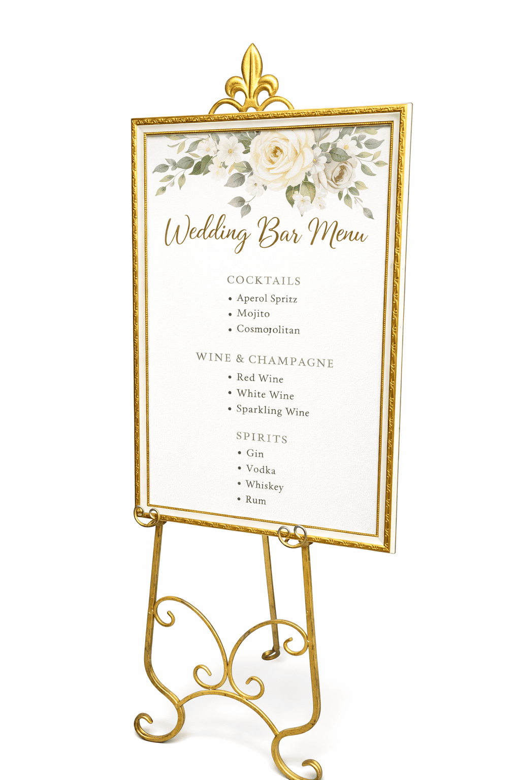 Ornamental metal stand for picture frames and exhibition displays for rnt Latvia