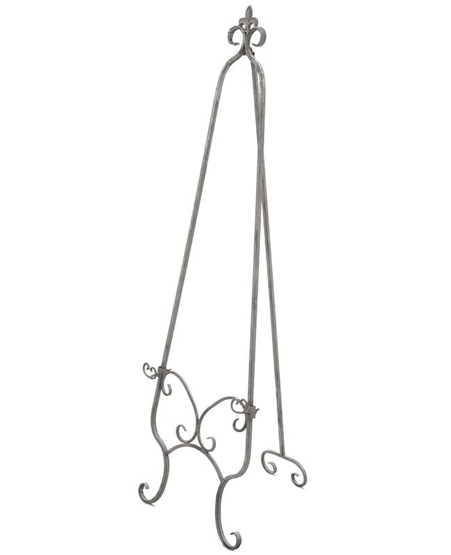 Vintage style metal display easel for framed artwork and event signage