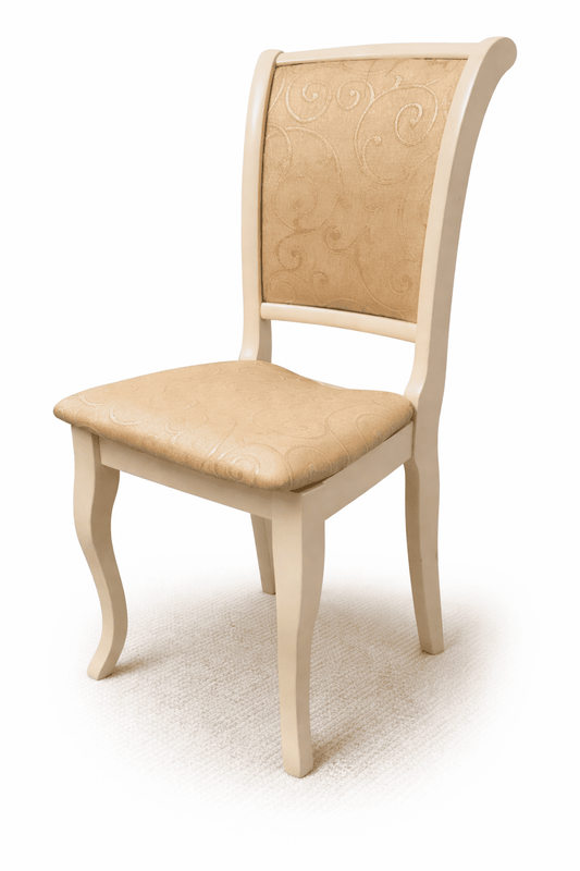 Elegant ivory silk upholstered chair for intimate wedding dinners and luxury private events