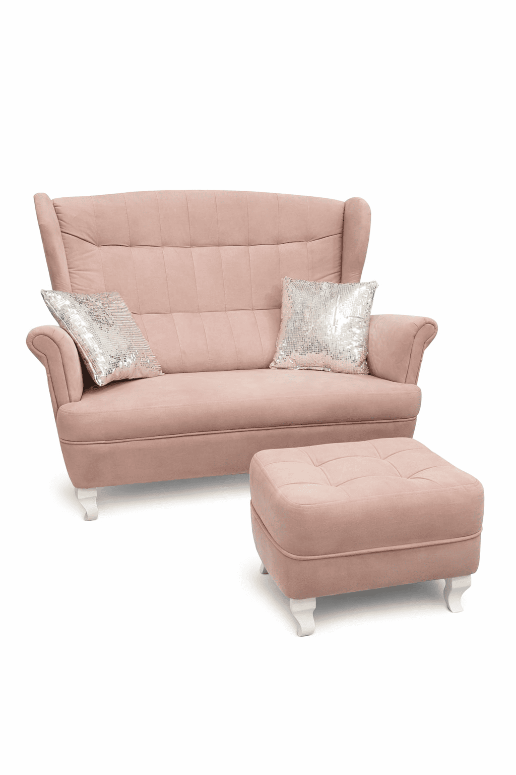 Blush pink sofa for hire
