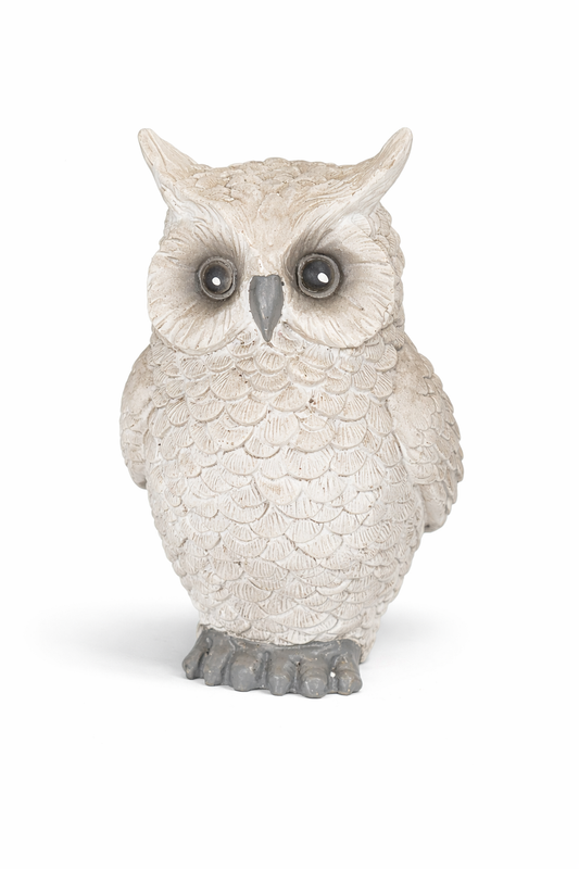 Affordable Christmas decorations rental Riga, budget owl figurine hire Latvia, 16cm winter forest owl prop Riga, cost effective holiday table decor Baltic, casual winter styling props.
