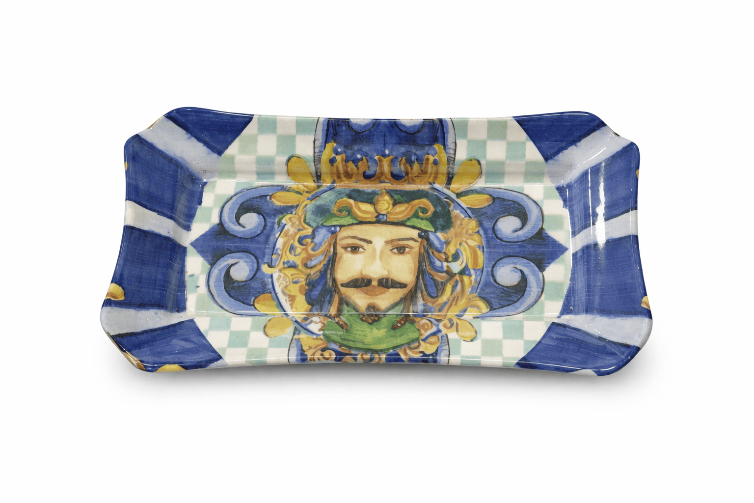 amalfi style decorative dessert plate mediterranean ceramic candy bar decor rental by 7skyrent