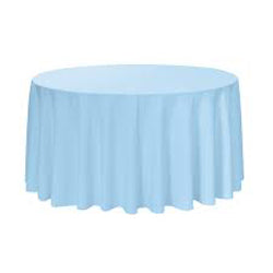 Tablecloth baby blue round