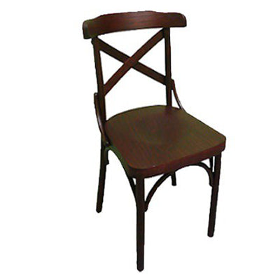 Cross back chair Viena brown