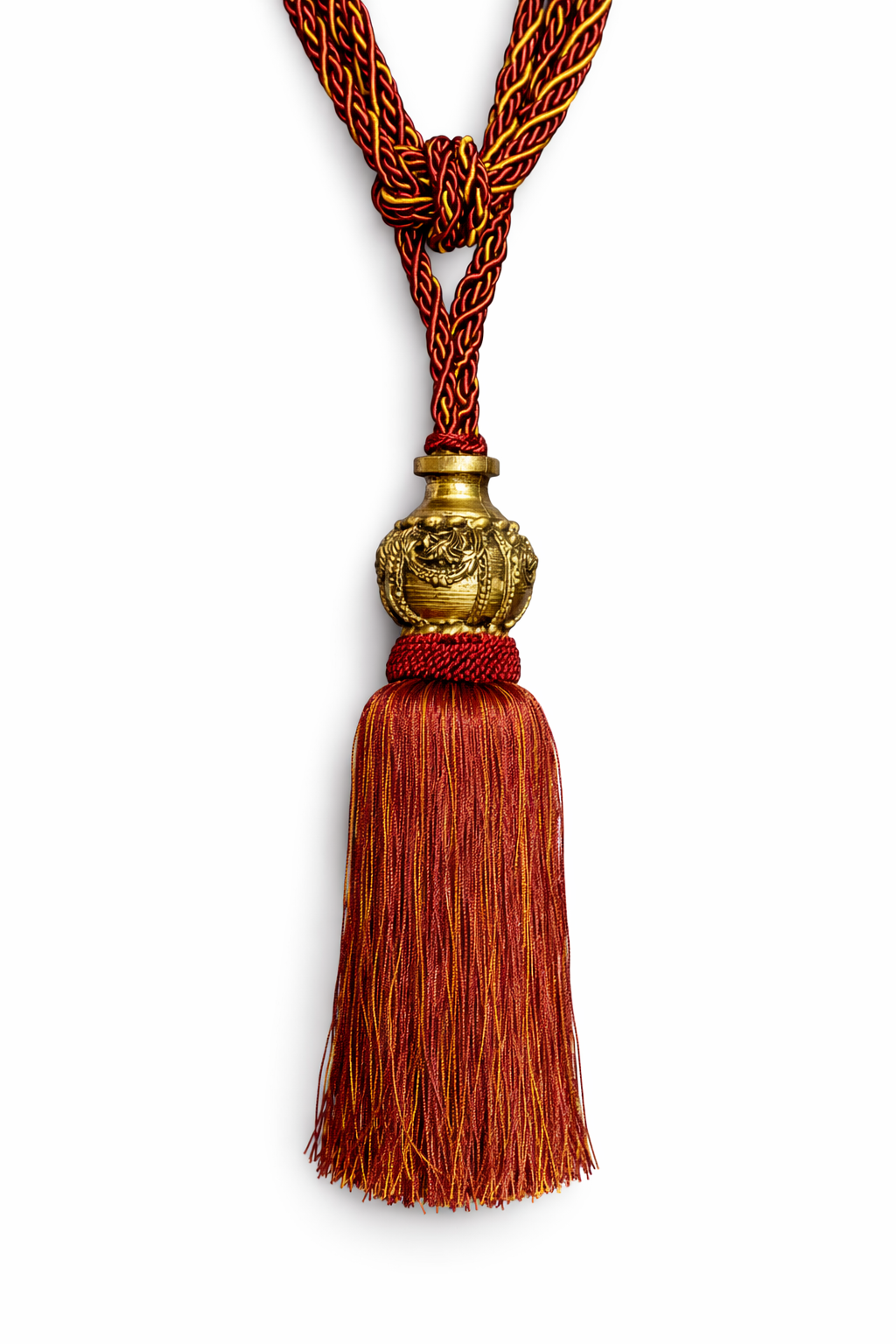 Red theatre tassel for stage curtain rental 7SkyRent