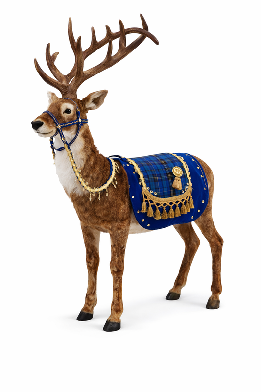 Figure Deer Brown with decor saddle and bridle 160 cm