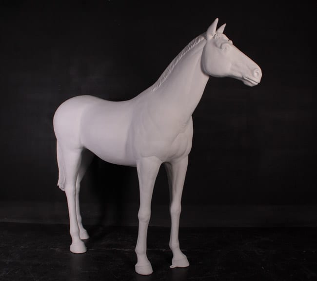 Horse white life size