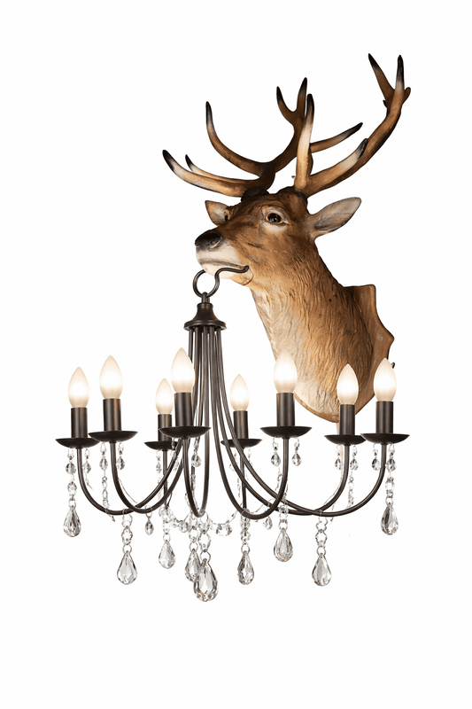 Hanging Deer Head Lamp – Immersive Event Decor (130 cm)