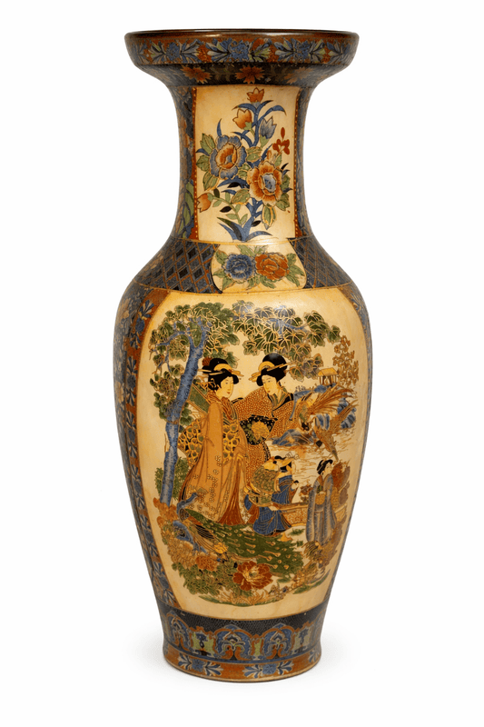 Chinese decorative floor vase oriental style