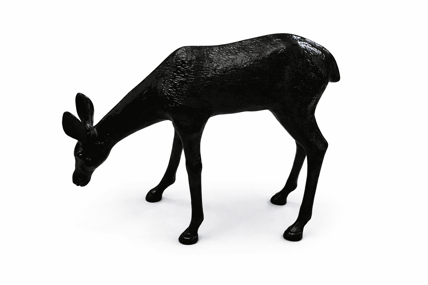 Black Roe Deer Gloss Sculpture