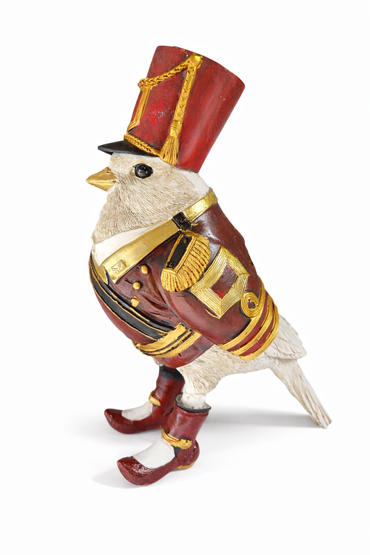 Collectible Christmas decorations Riga, vintage bird holiday figurine hire Latvia, Mr. Admiral festive prop Riga, Nutcracker theme table decor Baltic, luxury character statues rental.