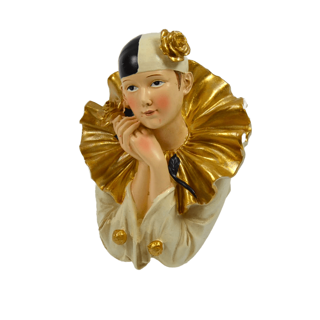Pierrot Ceramic Figurine – Harlequin Collection Decor (15 cm)