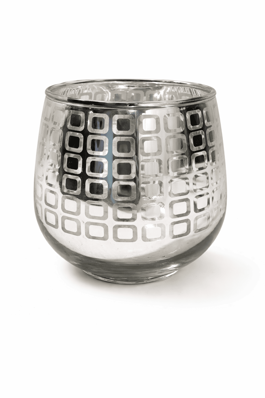 Silver Glass Candleholder - Vase
