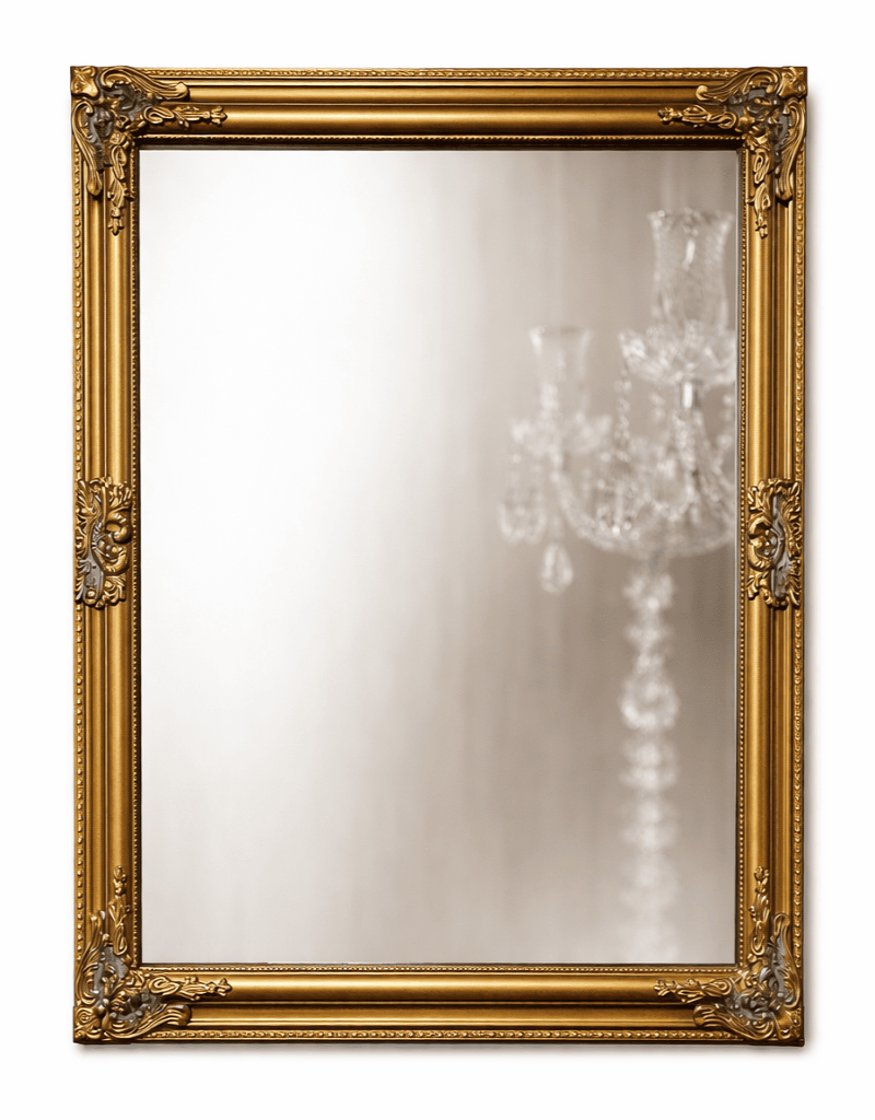 Decorative gold-framed mirror 90[70 for rent 7skyrent