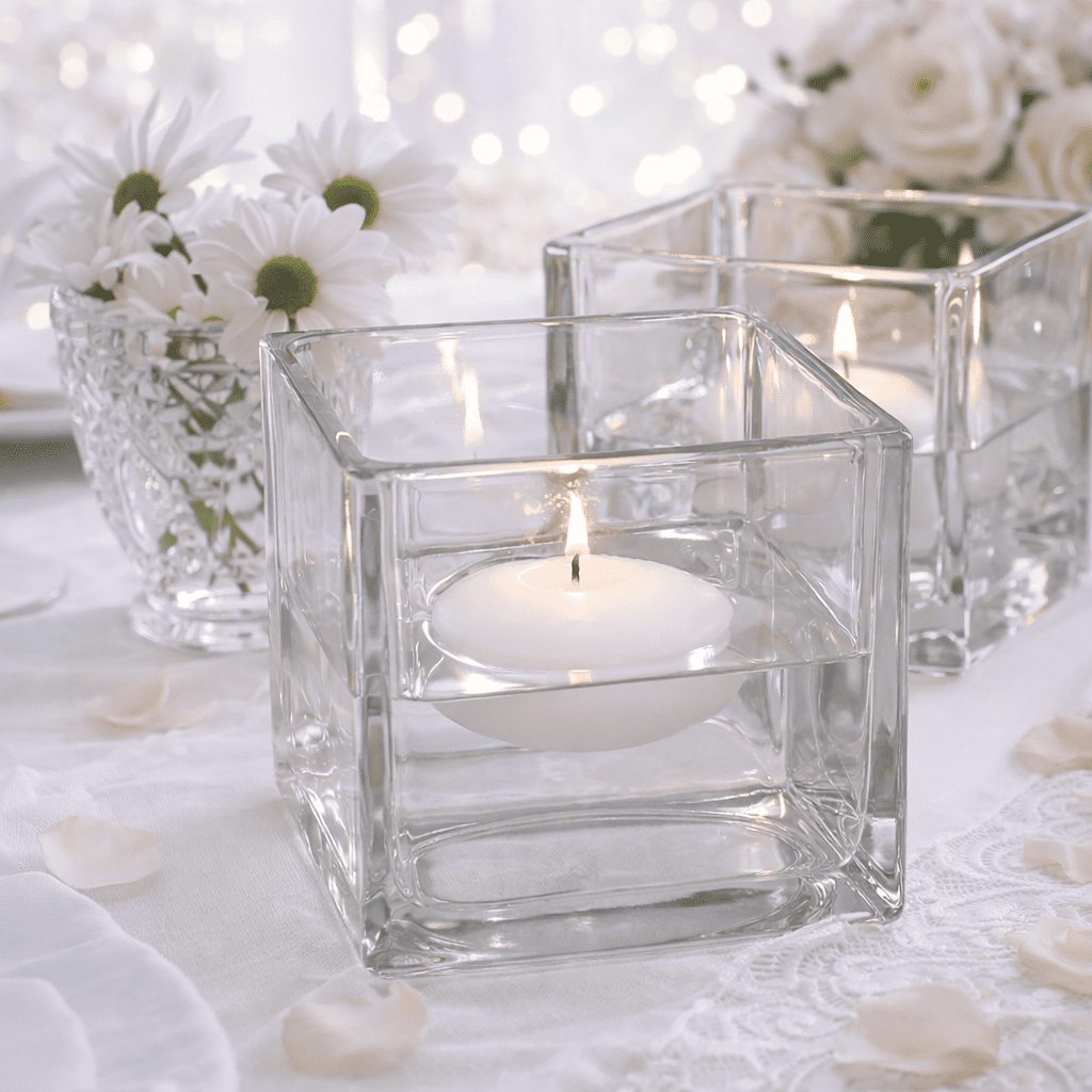 Square Glass Votive vase- candle holder 7x7cm