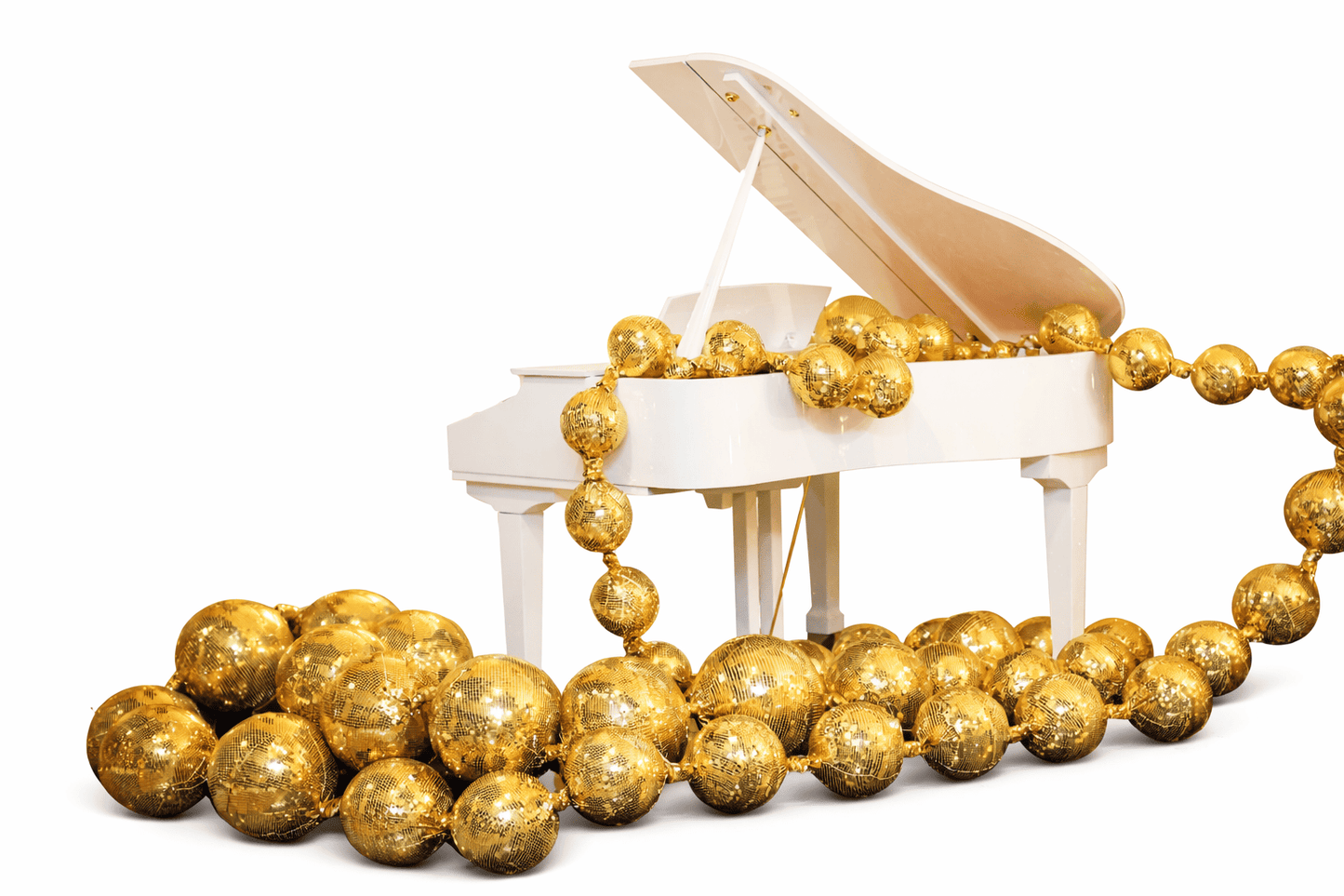 The Great Gatsby stage props huge Gold Decorative Beads