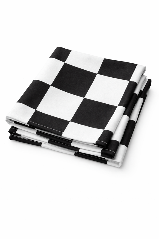 Black&white chess napkin