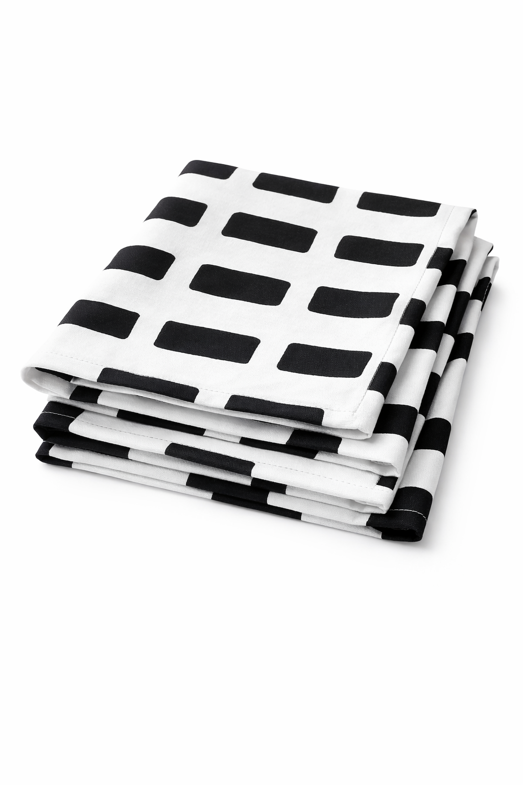 black & white Marimekko Iso Noppa napkins for rent 7skyrent
