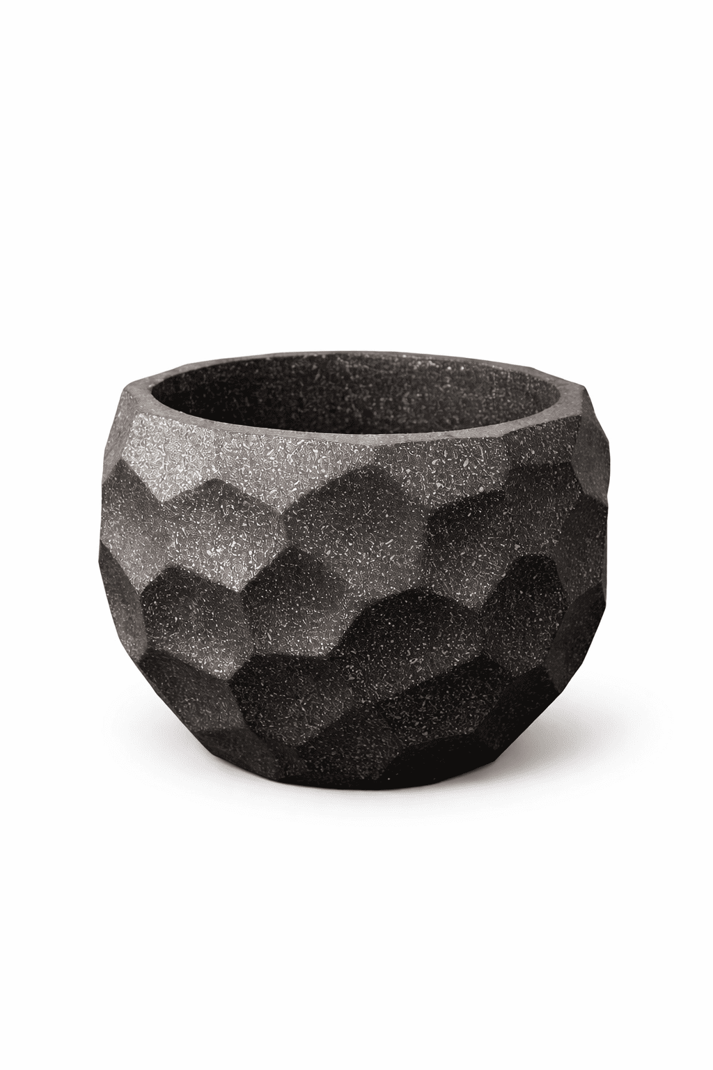 Large anthracite geometric planter modern decorative event vase