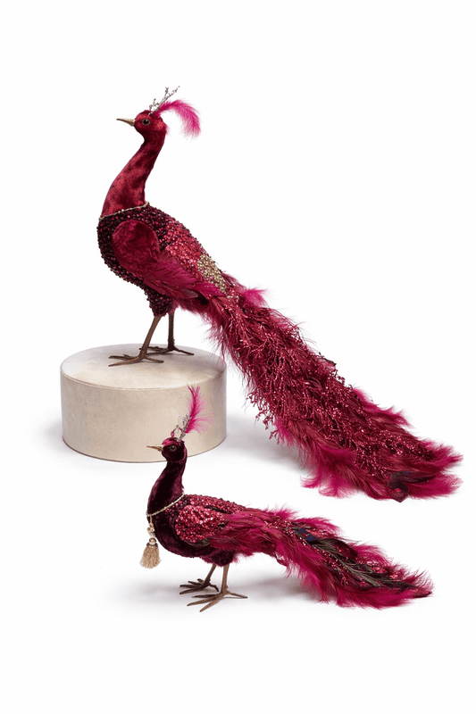 Decorative Peacock figure bordo big