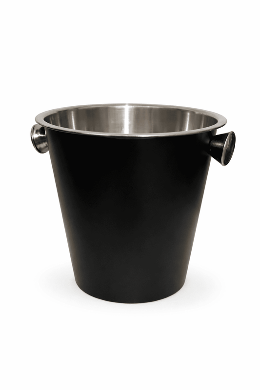 champagne ice bucket black and silver for wine and champagne bottles event rental 7skyrent