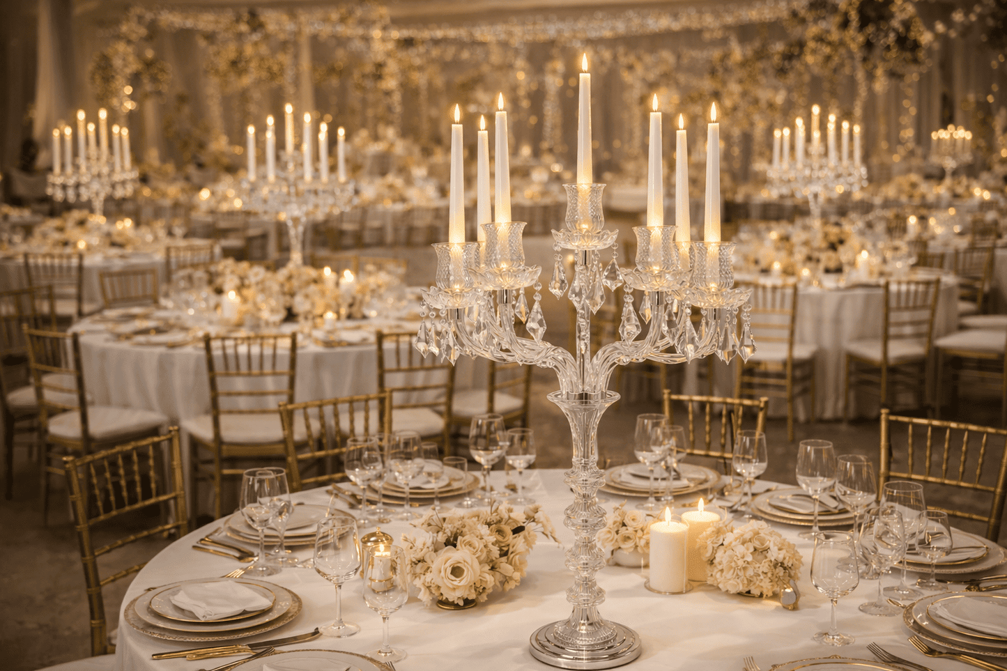 Kristāla svečturis 100 cm