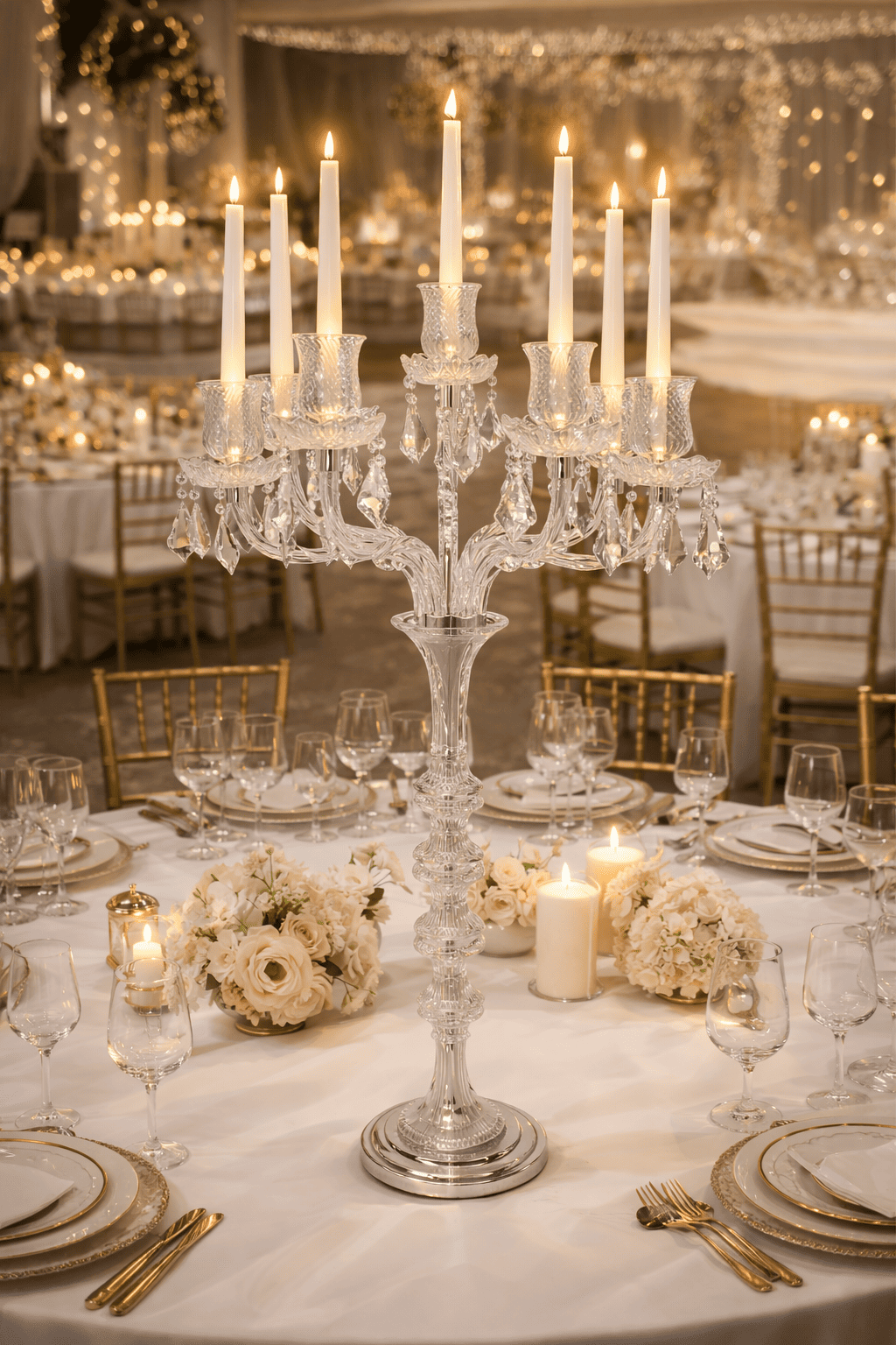 Kristāla svečturis 100 cm