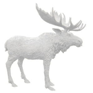 Sculpture white Elk 300 cm