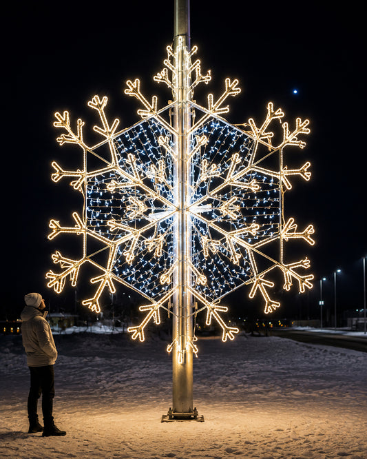 Giant 3D snowflake 6m