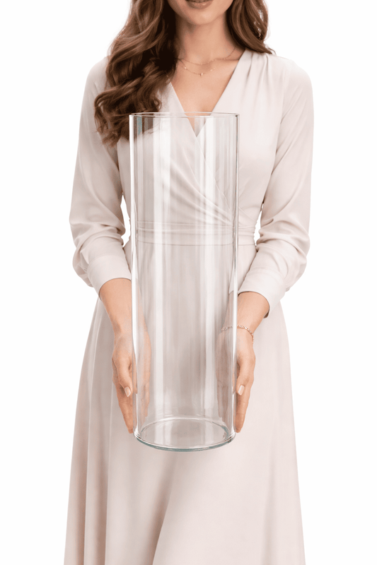 Glass Cylinder Vase reinforced thick XL