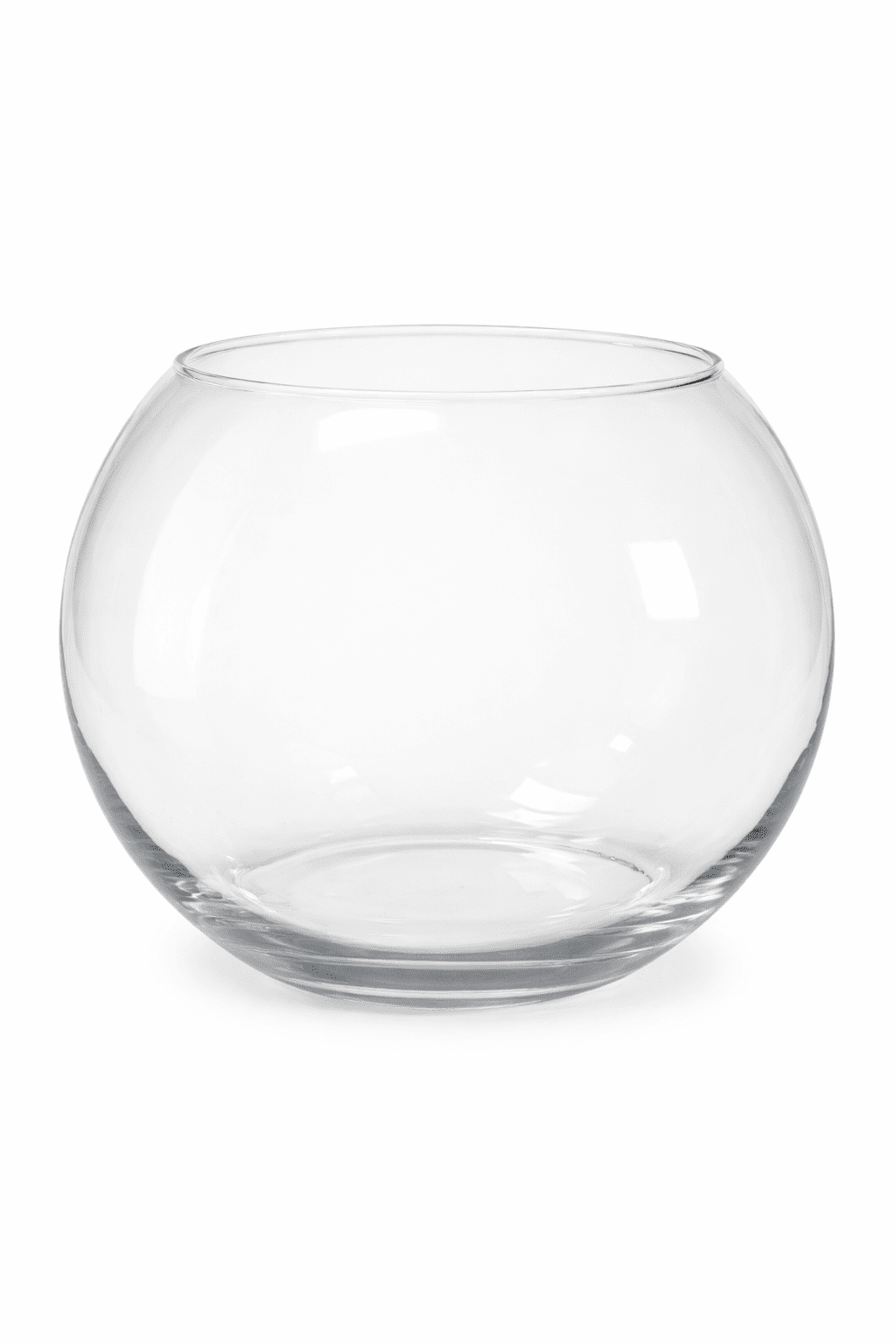 Round glass vase sphere shape for flowers and candles
